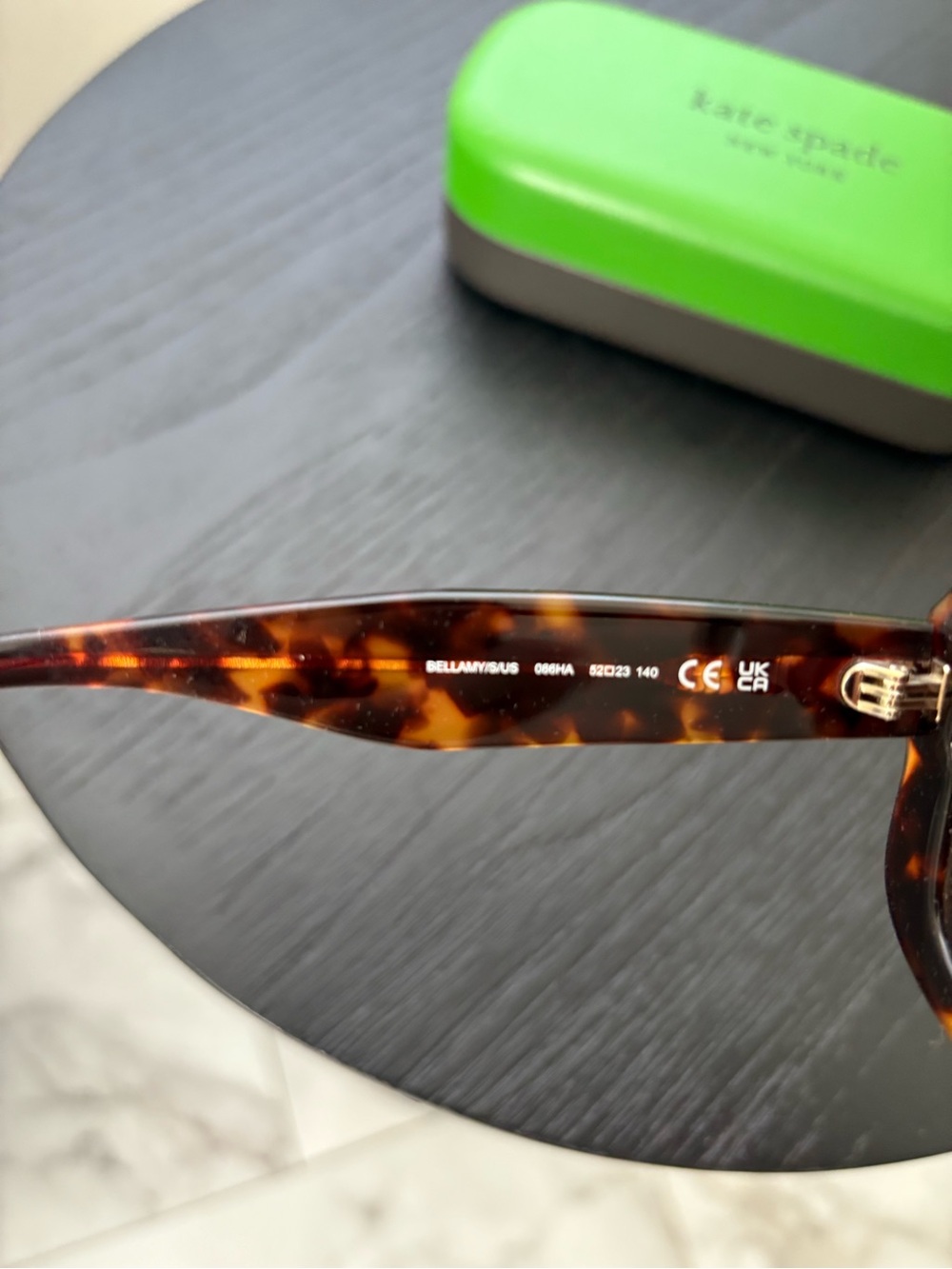 NEW kate spade Tortoise Square Sunglasses with Brown Gradient Lenses - Picture 3 of 6